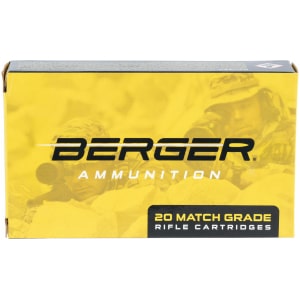 Berger Bullets 6.5mm Creedmoor 140gr Hybrid Target ammunition box, 20 rounds
