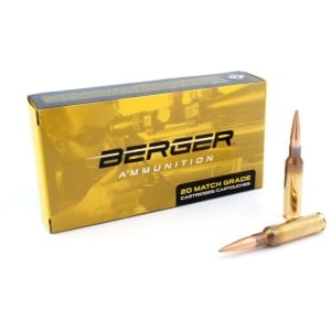 Berger Bullets 6.5 Creedmoor 144 gr LRHT ammunition box, 20 rounds