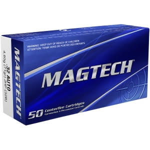 Magtech .32 Auto 50 rd box of .32 ACP Jacketed Hollow Point ammunition