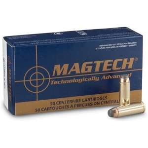Box of Magtech .357 Magnum 158 gr SJHP ammunition, 50 rounds