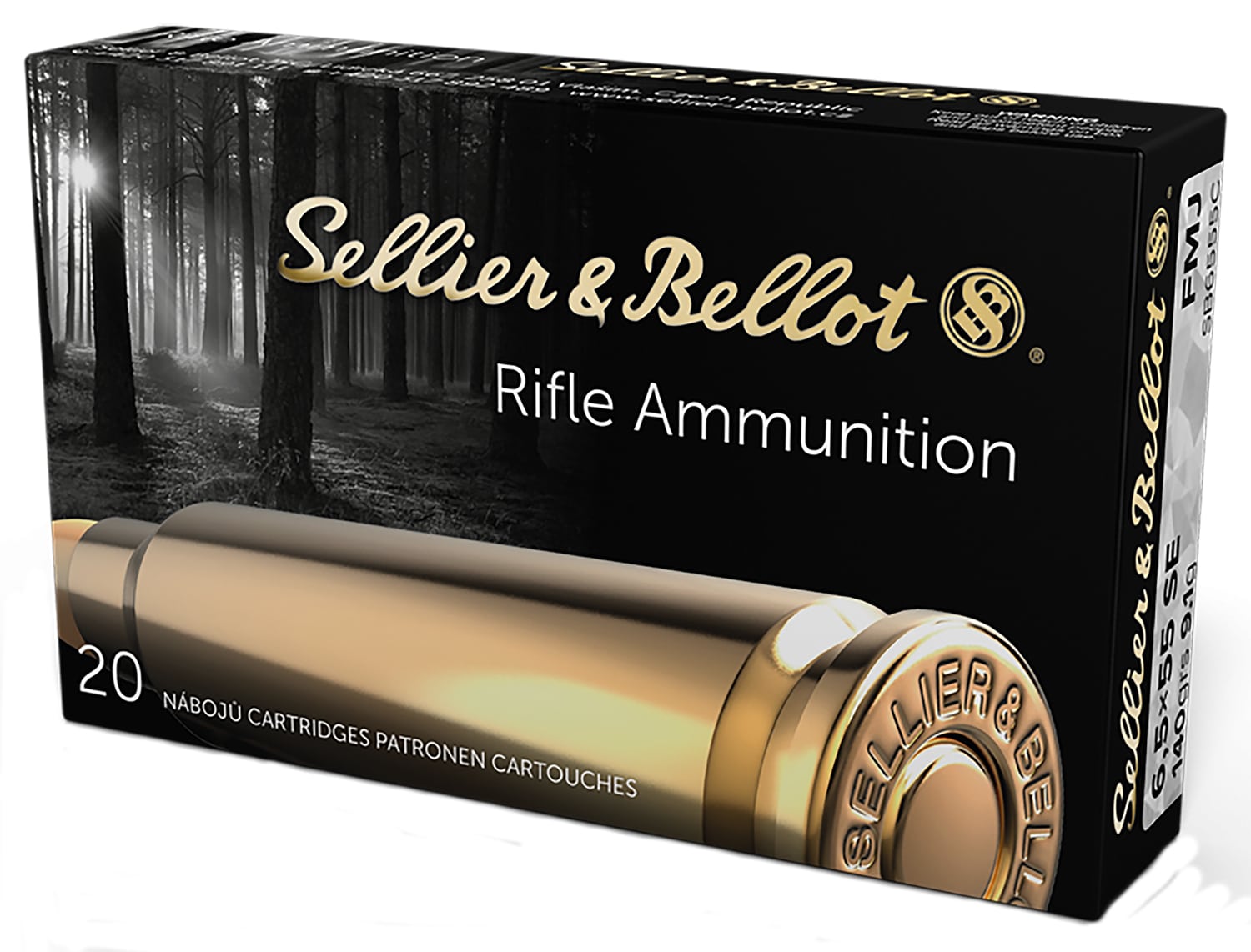 Sellier-Bellot 6.5x55 Swedish 140gr FMJ Brass – 20rd