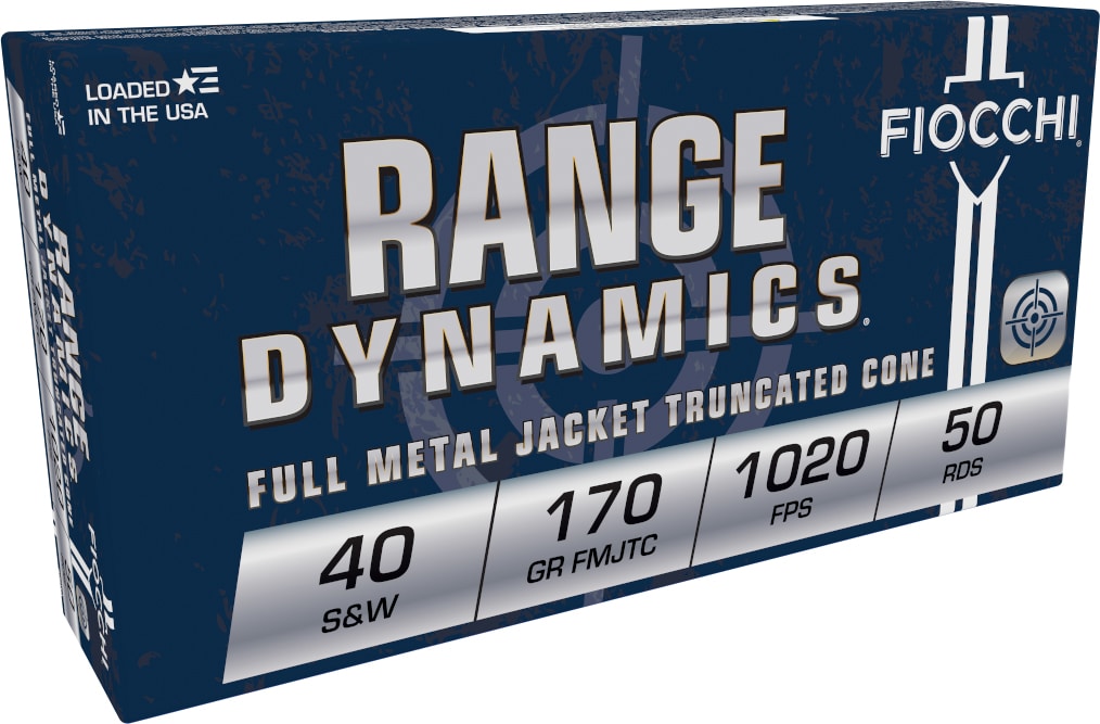 Fiocchi .40 S&W 170gr FMJ Brass – 50rd