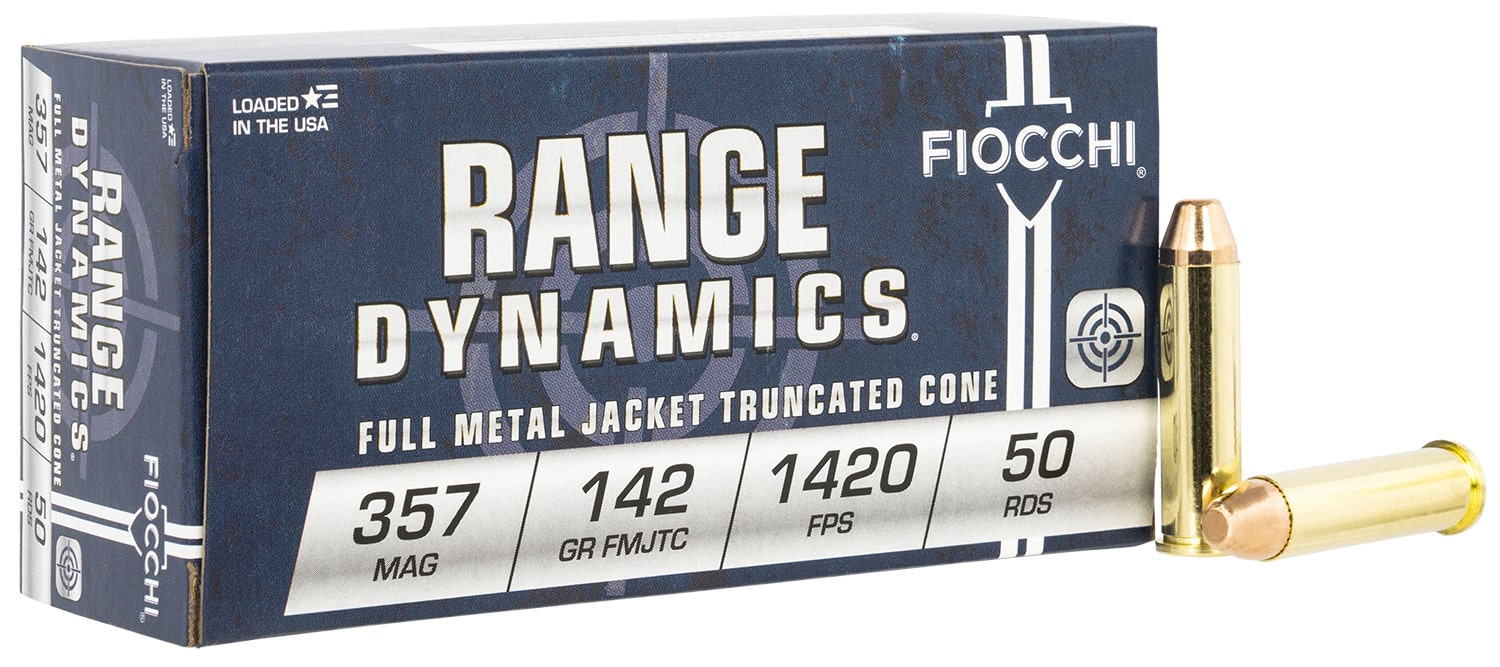 Fiocchi .357 Magnum 142gr FMJ Brass – 50rd