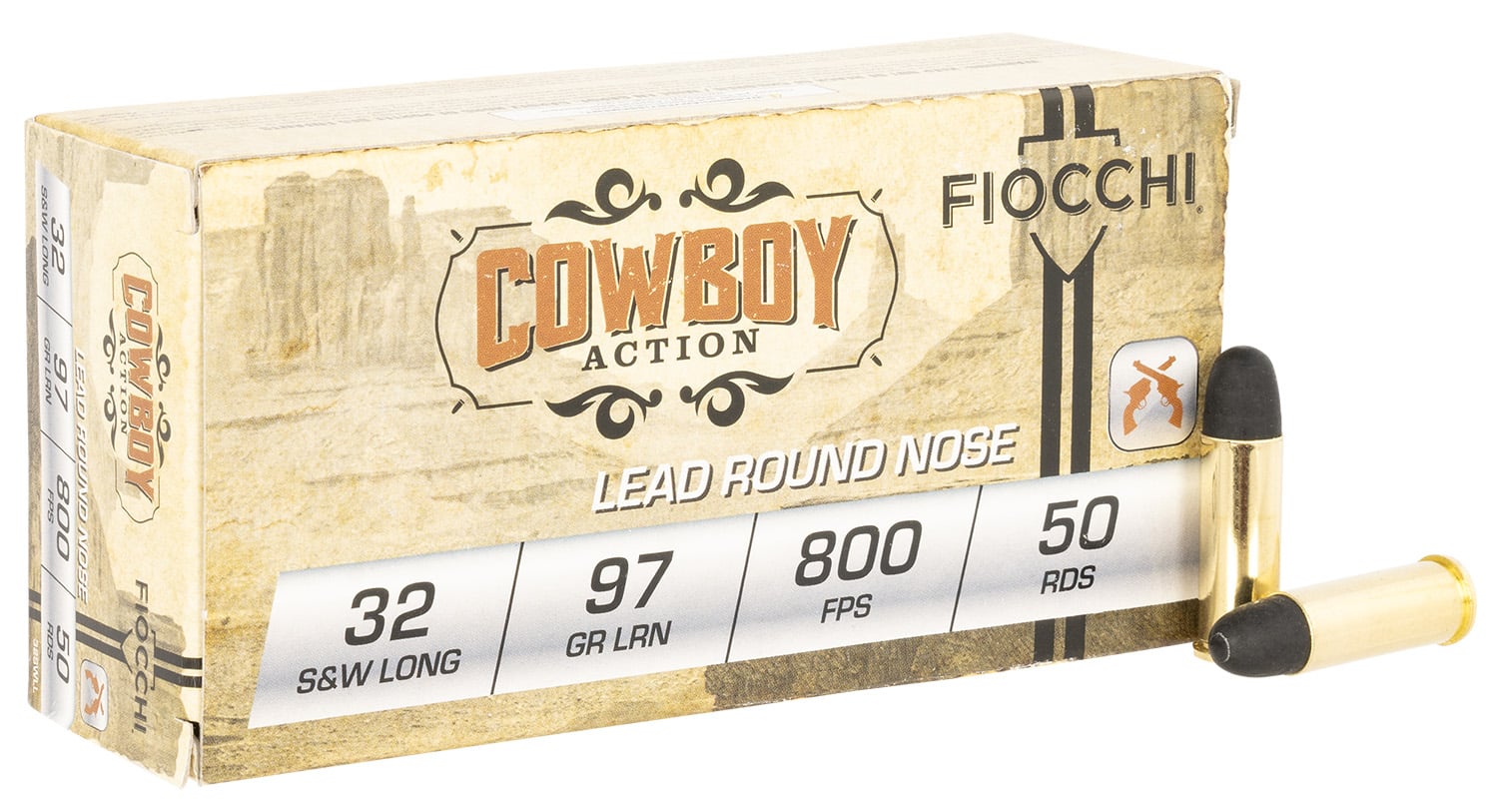 Fiocchi .32 S&W 97gr Brass – 50rd