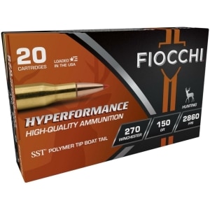 Fiocchi .270 Win 150 gr SST ammunition 20-round box