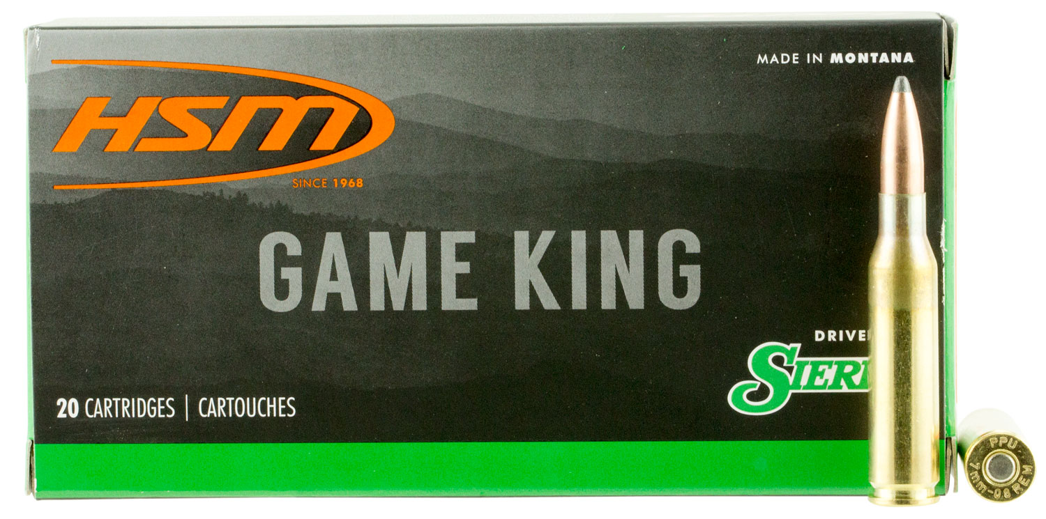 HSM 7mm-08 Remington 150gr GAMEKING Brass – 20rd
