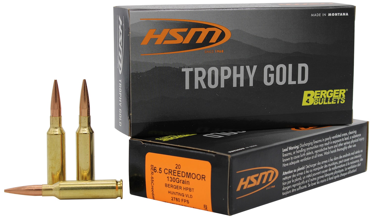 HSM 6.5 Creedmoor 130gr Brass – 20rd