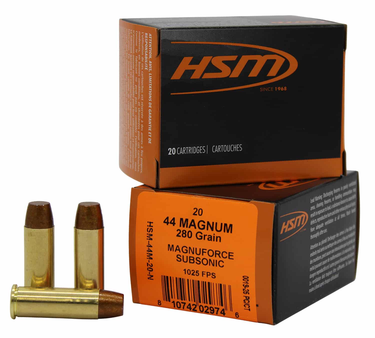 HSM .44 Magnum 280gr SUBSONIC – 20rd
