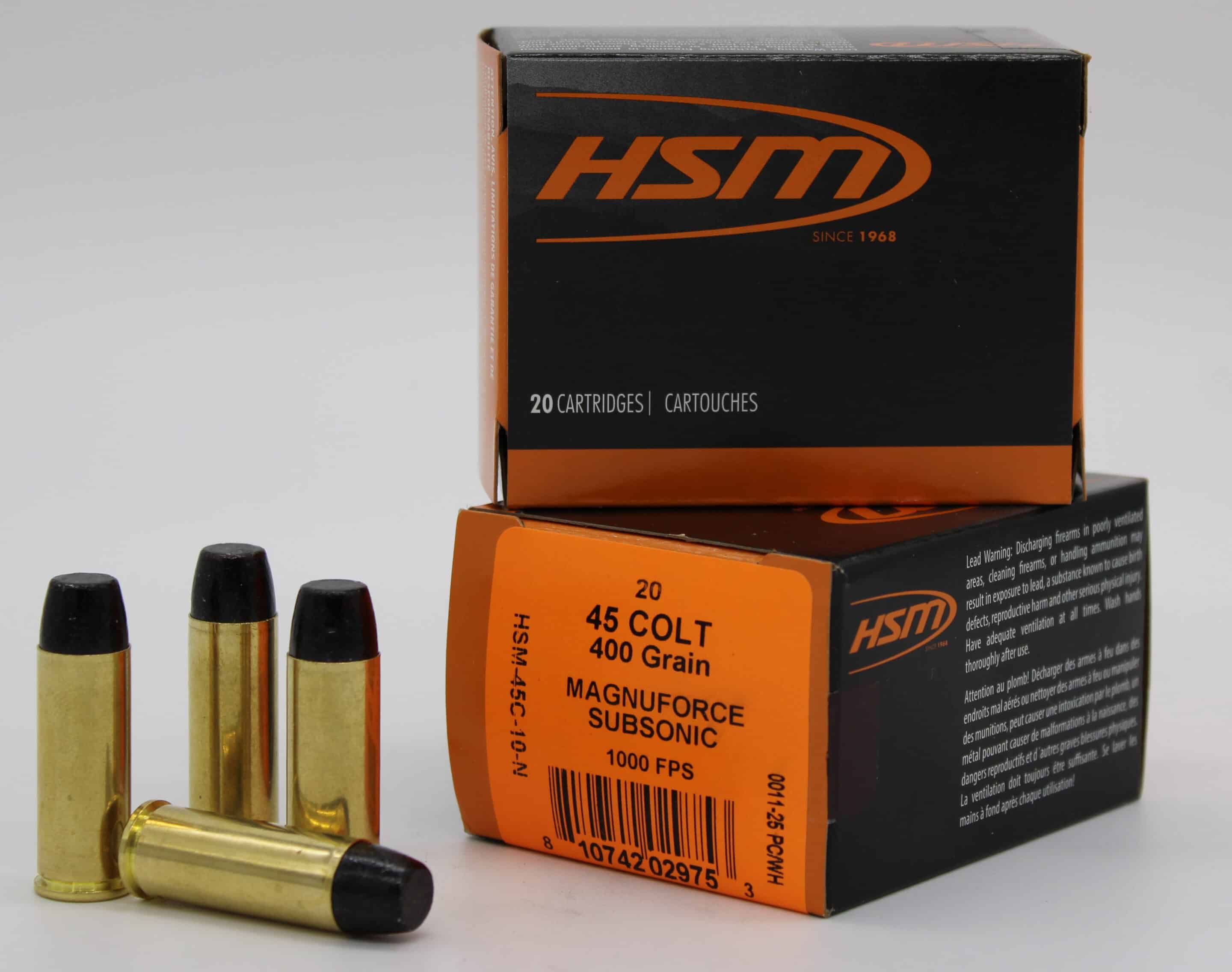 HSM .45 Colt 400gr SUBSONIC – 20rd