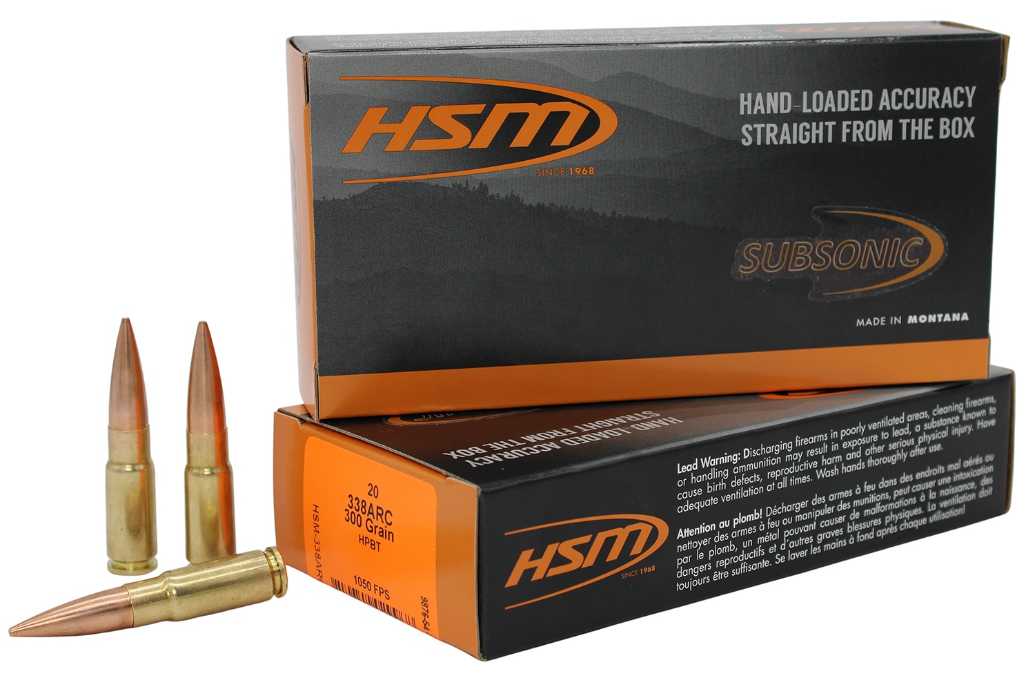 HSM .338 ARC 300gr SUBSONIC – 20rd