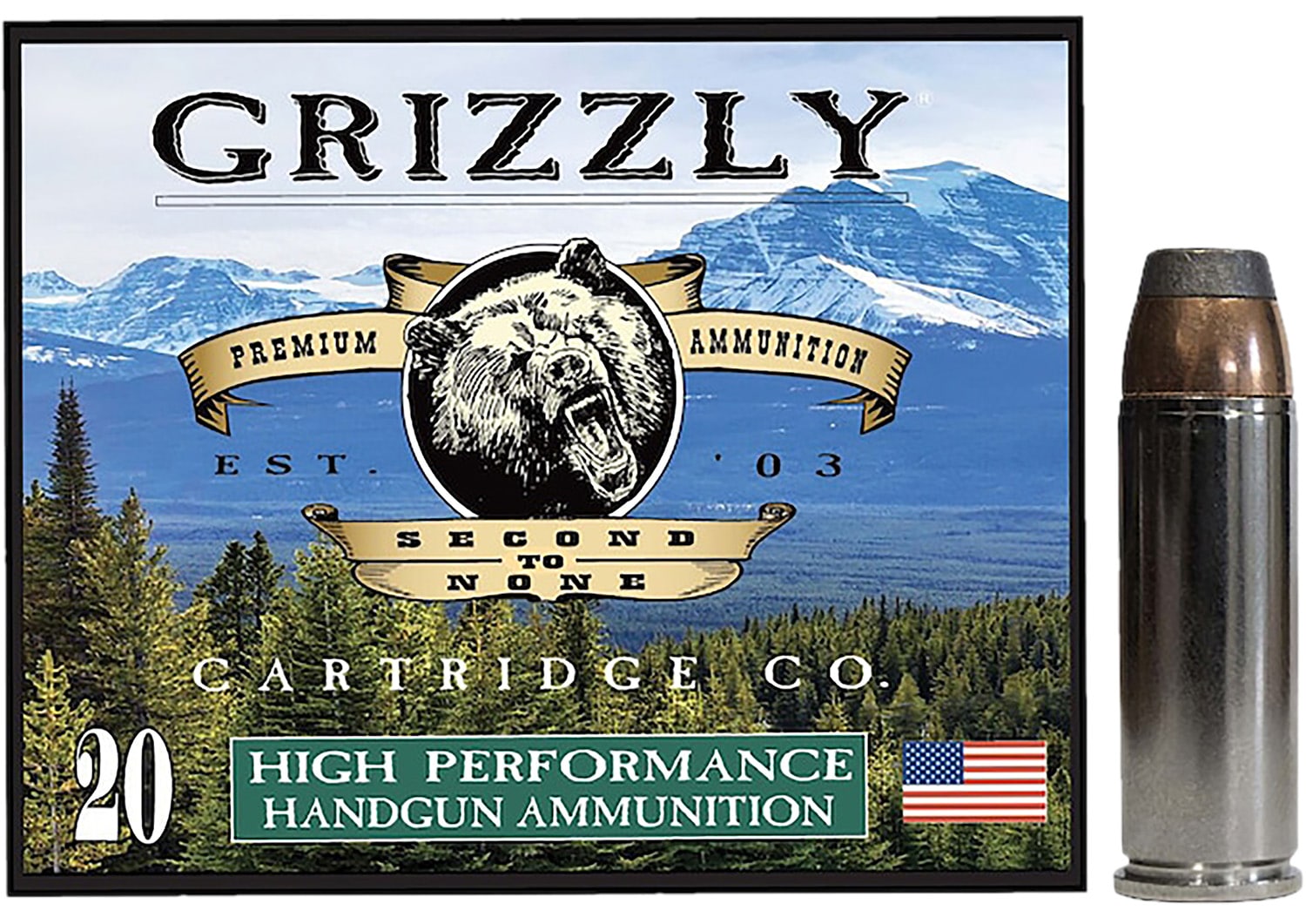 Grizzly-Ammo .45 Colt 300gr BONDED – 20rd
