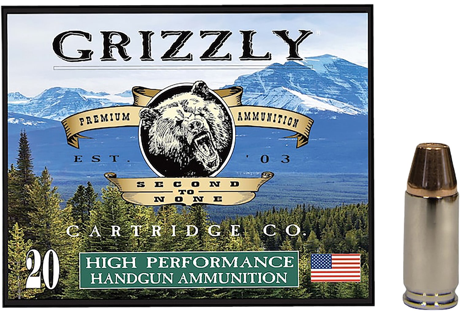 Grizzly-Ammo 9mm Luger 47gr FMJ – 20rd