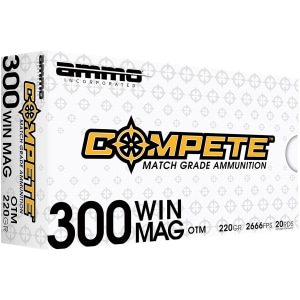 Ammo Inc .300 Winchester Magnum 220gr Open Tip Match ammunition box, 20 rounds