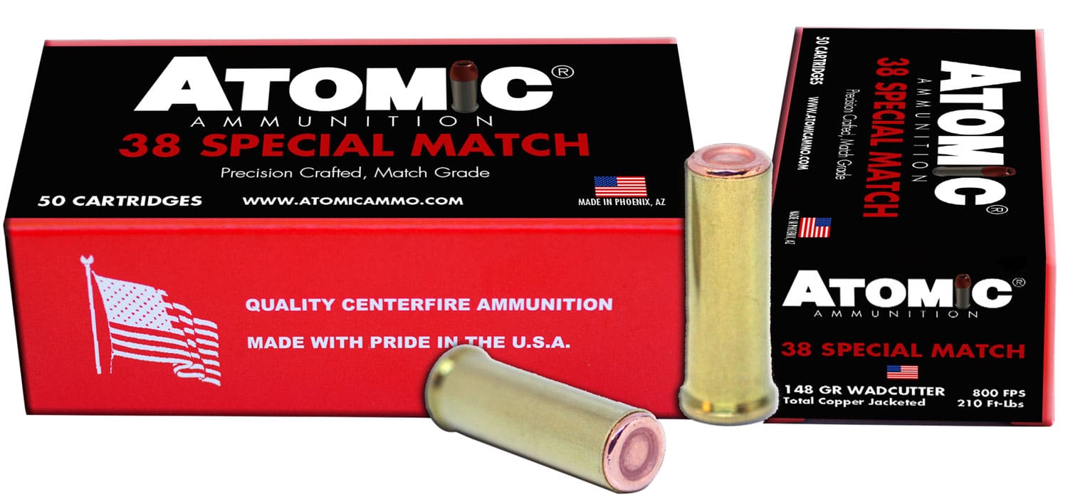 Atomic 38 Special 148gr Hollow Base Wadcutter ammunition 50rd box
