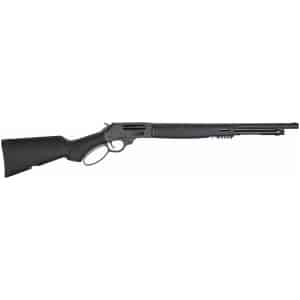 Henry Lever Action X Model .410 Bore shotgun with 19.8 inch barrel, blued metal and black synthetic stock