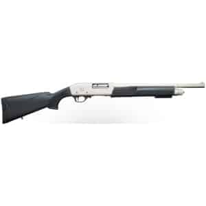 Charles Daly 301 Tactical pump-action 12 gauge shotgun with fixed black synthetic stock and vent rib