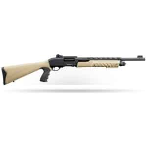Charles Daly 301 Tactical 12ga 18.5in pump shotgun with FDE pistol grip and ghost-ring sights