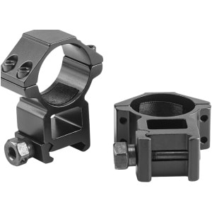 Riton X1H scope rings 1 inch high matte black 6061-T6 aluminum Picatinny Weaver