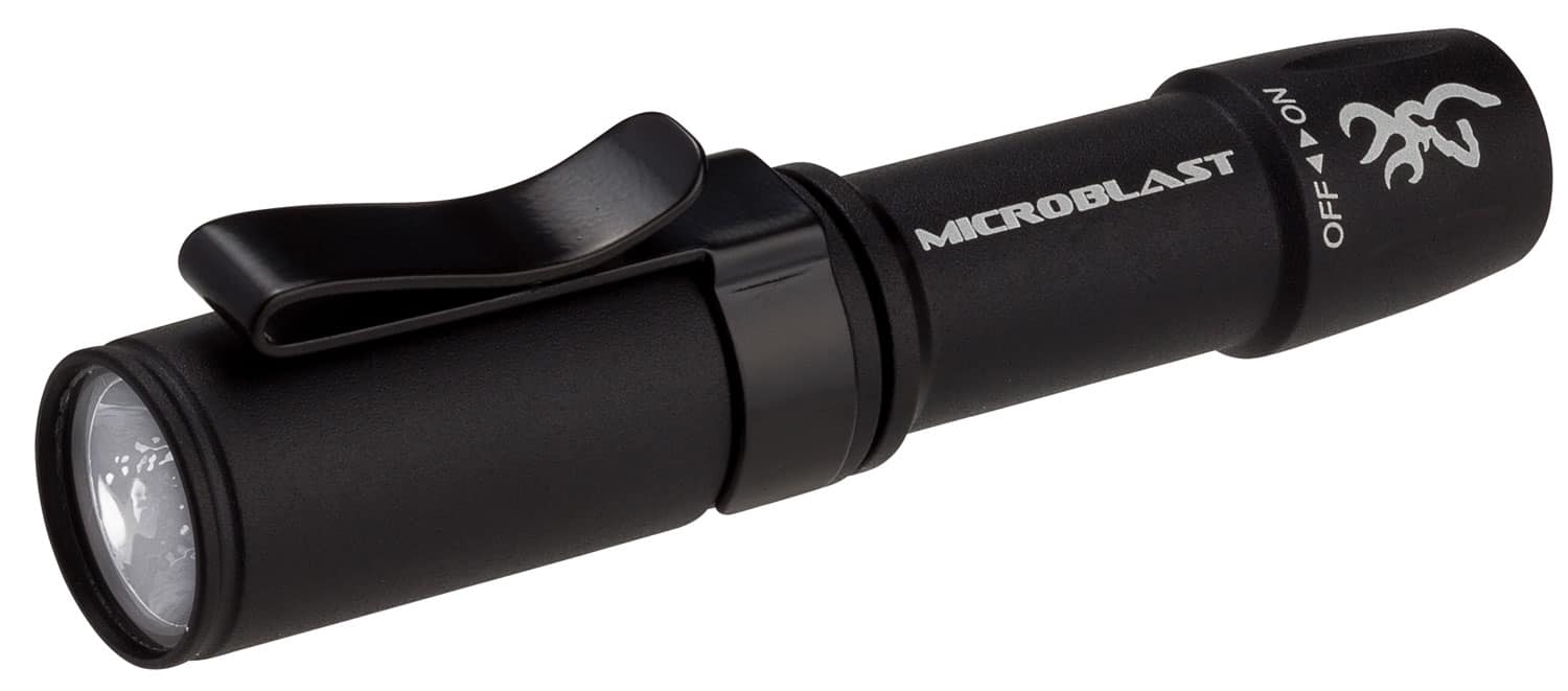 Browning Microblast AAA flashlight, black, 72 lumens, Nichia LED