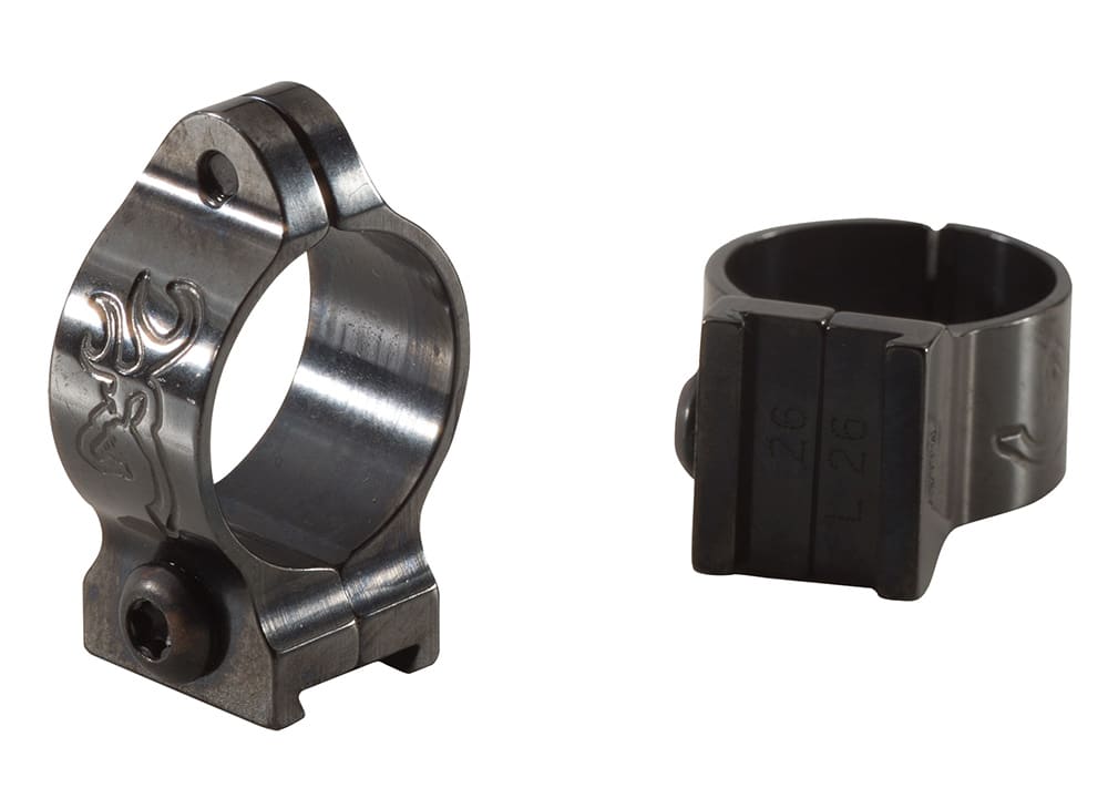 Browning 12345 matte black high scope rings, 1-inch tube