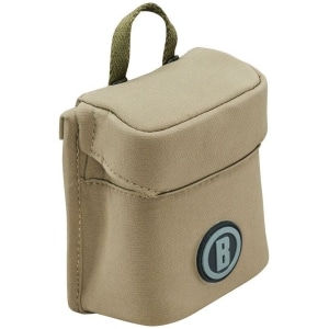 Bushnell Vault laser rangefinder pouch Tan attached to Vault binocular pack