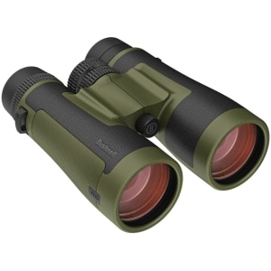 Bushnell Trophy R5 12x50 binoculars in ranger green, angled view
