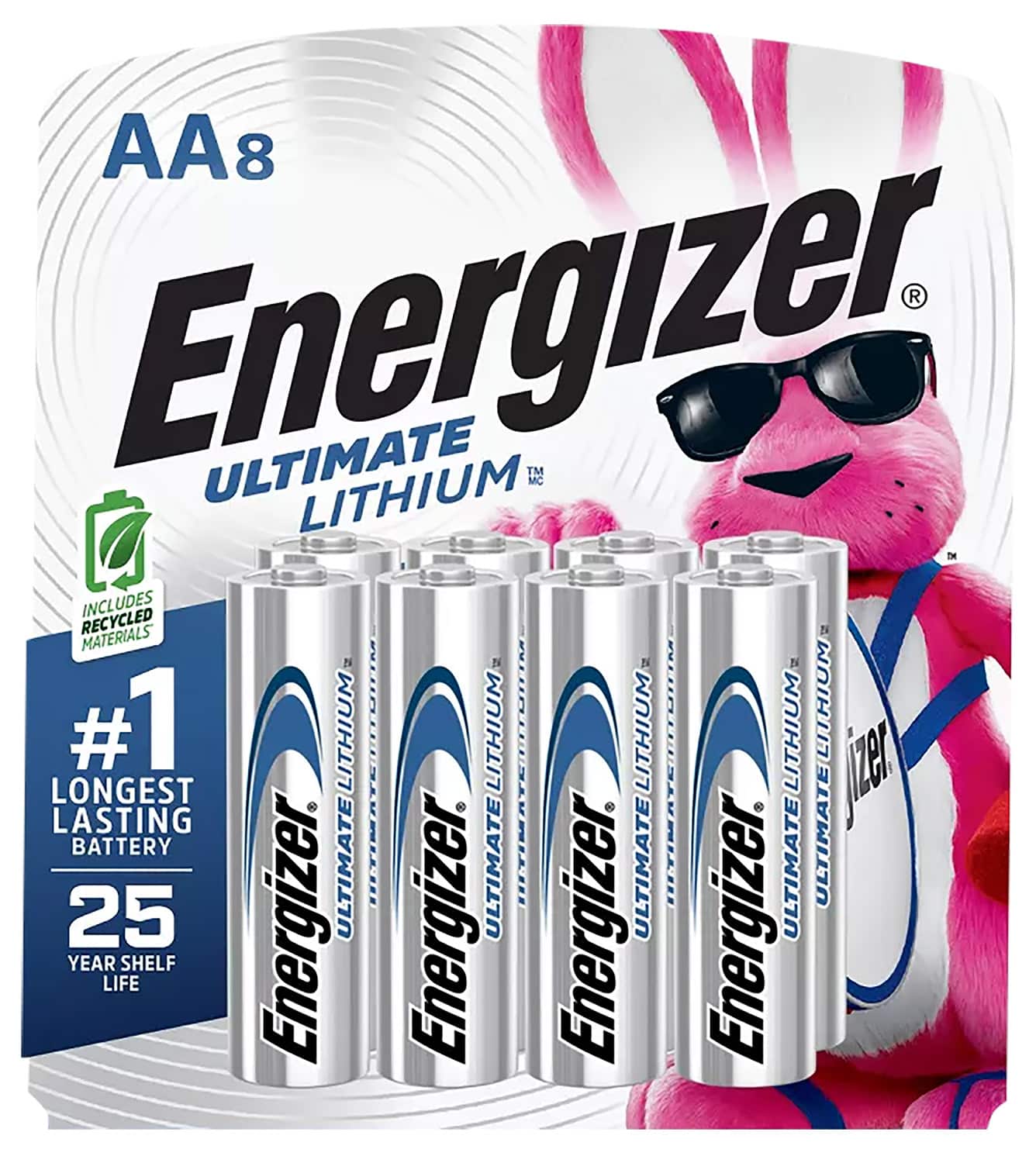 Energizer Ultimate Lithium AA 8-Pack batteries L91SBP8H3 1.5V