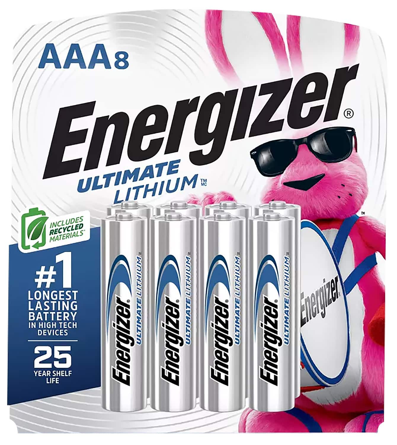 Energizer Ultimate Lithium AAA 8-pack batteries L92SBP8H3