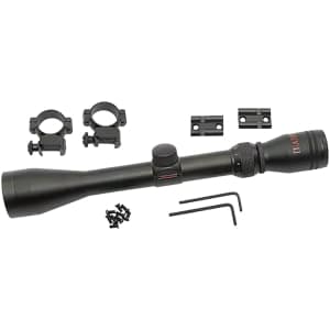 Traditions A1171 3-9x40 muzzleloader scope kit, matte black, with rings and two-piece bases
