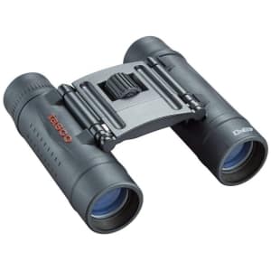 Tasco Essentials 10x25 roof prism binoculars in black, compact center-focus
