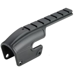 Weaver shotgun saddle mount for Mossberg 500/835 12-gauge, matte black polymer