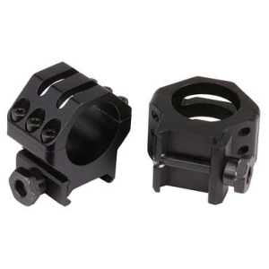 Weaver 6-Hole Tactical Scope Rings 1" High Matte Black set