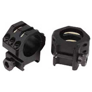 Weaver 30mm 6-hole high matte scope rings, aircraft-grade aluminum, Picatinny fit