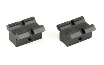 Weaver T-22 3/8-inch dovetail to Weaver style 2-piece scope base adapter, black gloss