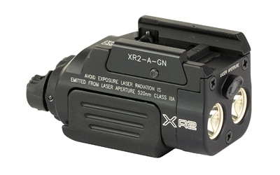 SureFire XR2-A-GN compact weapon light in black anodized finish with integrated green laser