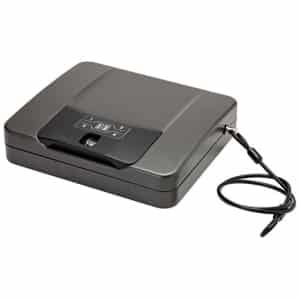 Hornady RAPiD Safe 4800KP RFID pistol safe, black, with RFID wristband and keys