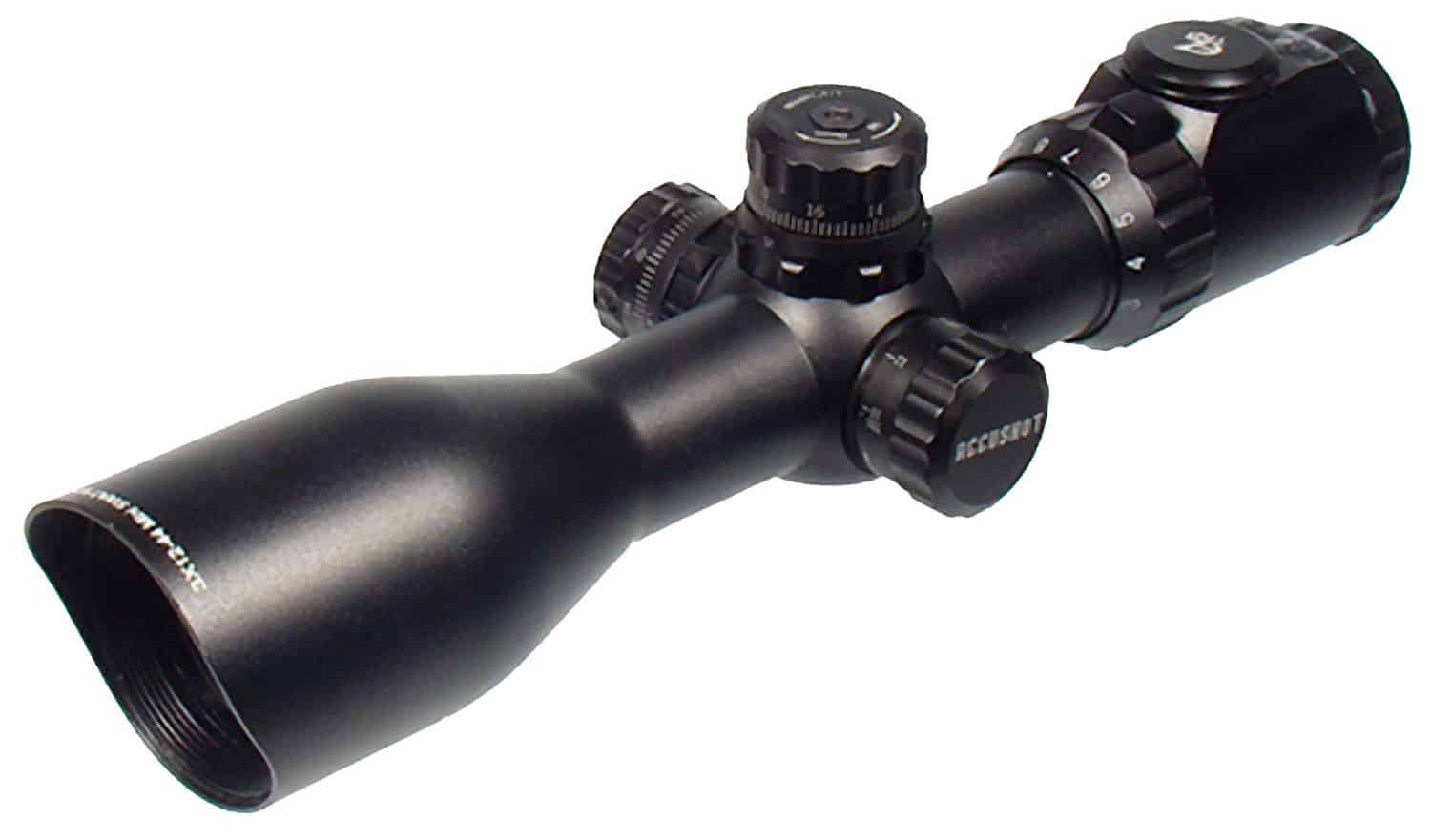 UTG 3-12x44 SWAT Compact Mil-Dot scope in black with included rings