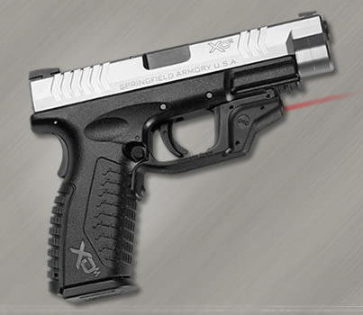 Crimson Trace Laserguard red laser sight for Springfield XD/XDM on black polymer