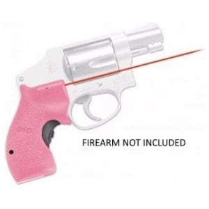 Crimson Trace pink Lasergrip for S&W J-Frame round butt with red 633nM 5mW laser