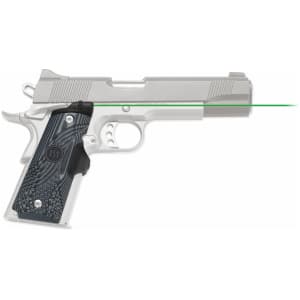 Crimson Trace Lasergrips Master Series green laser grips for 1911 full-size, black/gray G10