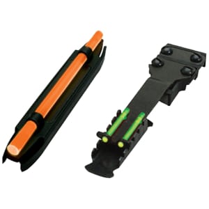 HiViz C4001 C-Series Magnetic Turkey/Deer Sight Set Black | Orange Fiber Optic Front Sight Green Fiber Optic Rear Sight