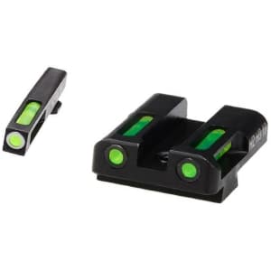 HIVIZ LiteWave H3 sight Green LitePipe/White front ring fits Glock Models Chambered in 9mm Luger 40 S&W and .357 Sig