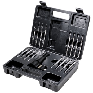 BSA BS30 15-piece boresighter kit with hard case and arbors (.177–.50 cal)