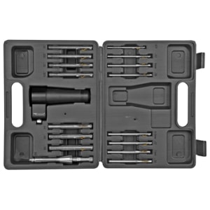 BSA Optics BS30 boresighter kit with 16 arbors and hard case