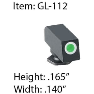 Ameriglo Classic Style Tritium Night Sight / Front - Green / Outline - White