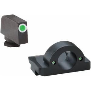 AmeriGlo GL126 Ghost Ring Sight Set for Glock Green Tritium White Outline Front Sight-Green Tritium Rear Sight