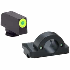 Ameriglo Ghost Ring Night Sight Set for Glock Models 17.19.26 - Green Outline