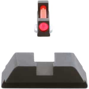 AmeriGlo GFT113 Range Series Sight Set for Glock Red Fiber Optic Front Sight-Black Rear Sight