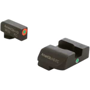 AmeriGlo GL201 i-Dot Sight Set for Glock Green Tritium Orange Outline Front Sight-Green Tritium Rear Sight