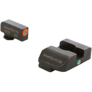 AmeriGlo GL203 i-Dot Sight Set for Glock Green Tritium Orange Outline Front Sight-Green Tritium Rear Sight